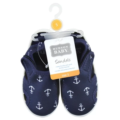 Hudson Baby Infant, Toddler And Kids Boy Sandal And Water Shoe, Anchor