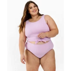 Lime Ricki Women's Lilac Knotted Crop