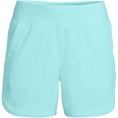 Lands' End Women's 5" Quick Dry Elastic Waist Board Shorts Swim Cover-up Shorts With Panty - Image 19