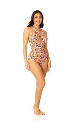 Anne Cole - Women's High Neck With Ruffled Straps One Piece Swimsuit - Image 3
