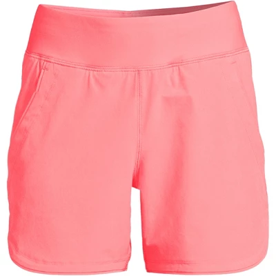 Lands' End Women's 5" Quick Dry Elastic Waist Board Shorts Swim Cover-up Shorts With Panty - Image 13