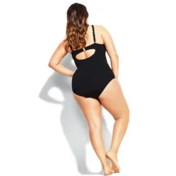 Women's Plus Size Cancun Underwire One Piece - Black | CITY CHIC