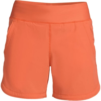 Lands' End Women's 5" Quick Dry Elastic Waist Board Shorts Swim Cover-up Shorts With Panty - Image 6