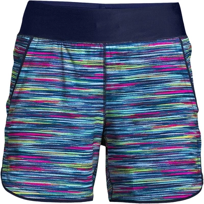 Lands' End Women's 5" Quick Dry Elastic Waist Board Shorts Swim Cover-up Shorts With Panty - Image 11