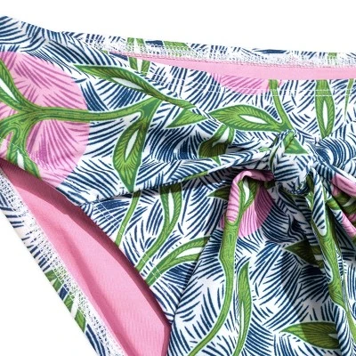 Liberty & Justice Women's Tie-Front Extra High Leg Super Cheeky Bikini Bottom - Image 4