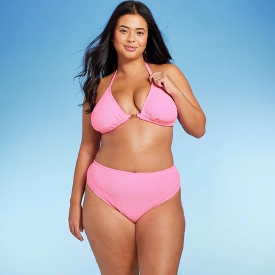 Women's Butterfly Charm Plisse Textured Triangle Bikini Top - Wild Fable⢠- Image 7