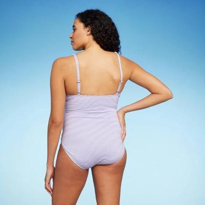 Women's Front Wrap Full Coverage One Piece Swimsuit - Kona Sol™ Multi - Image 3