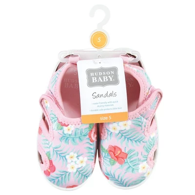 Hudson Baby Infant, Toddler And Kids Girl Sandal And Water Shoe, Hawaiian Print