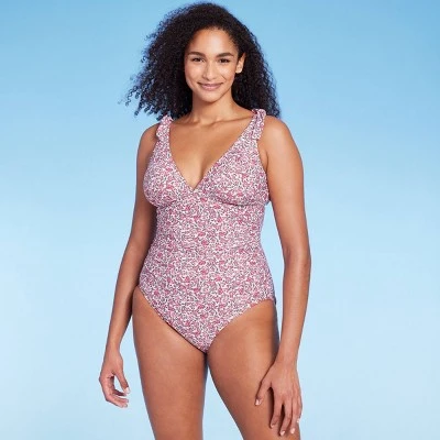 Women's Shoulder Tie Full Coverage One Piece Swimsuit - Kona Sol™ Multi - Image 2