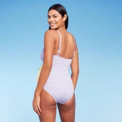 Women's Front Wrap Full Coverage One Piece Swimsuit - Kona Sol™ Multi