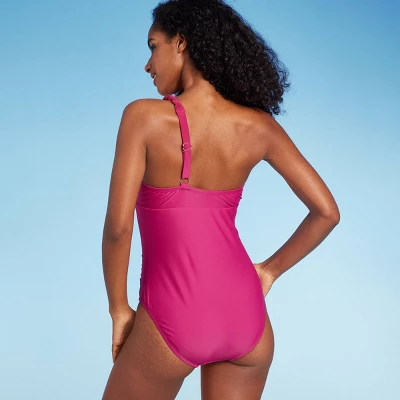 Women's One Shoulder Twist One Piece Swimsuit - Shade & Shore™ - Image 5