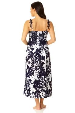 Anne Cole - Women's Smocked Shoulder Tie Dress