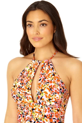 Anne Cole - Women's High Neck With Ruffled Straps One Piece Swimsuit - Image 2