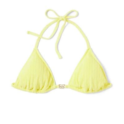 Women's Butterfly Charm Plisse Textured Triangle Bikini Top - Wild Fable⢠- Image 5