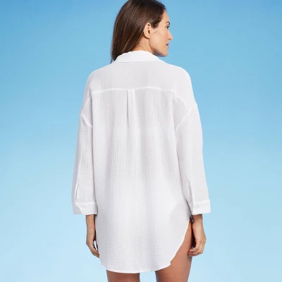 Women's Button-Up Cover Up Shirtdress - Kona Sol™ - Image 3