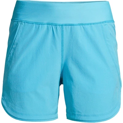 Lands' End Women's 5" Quick Dry Elastic Waist Board Shorts Swim Cover-up Shorts With Panty - Image 9
