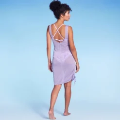 Women's Lurex Tunneled Side Cover Up Tank Dress - Shade & Shoreâ„¢ Lilac Purple