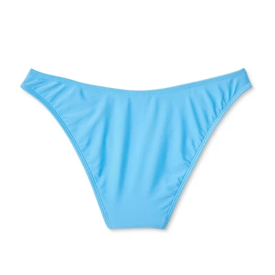 Women's V-Front High Leg Cheeky Bikini Bottom - Wild Fable⢠Bright Blue - Image 5