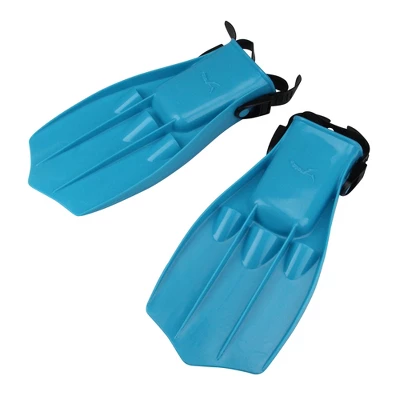 Swim Central 11.25" Florescent Blue Dolphin Recreational Swim Fins