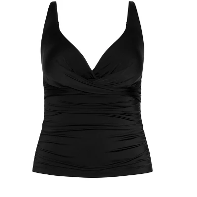 Women's Plus Size Azores Underwire Tank - Black | CITY CHIC - Image 2
