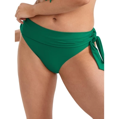 Birdsong Women's Emerald Sash Fold-Over Bikini Bottom - S20237-EMRLD - Image 2