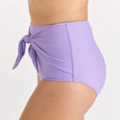 Calypsa Womens High Waisted Bikini Bottom With Front Tie