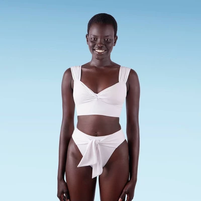 Liberty & Justice Women's Tie-Front Extra High Leg Super Cheeky Bikini Bottom - Image 7