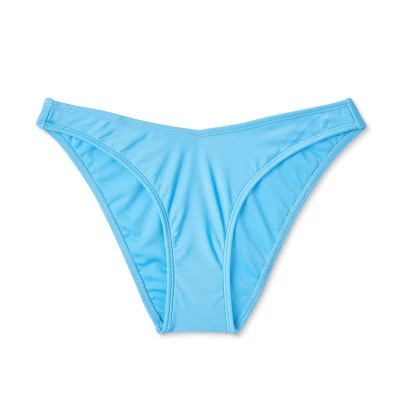 Women's V-Front High Leg Cheeky Bikini Bottom - Wild Fable⢠Bright Blue - Image 4