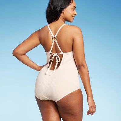 Women's Wide Ribbed Ring Medium Coverage One Piece Swimsuit - Kona Sol™ - Image 3