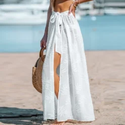 Women's Belted Jacquard Cover-Up Bottom - Cupshe