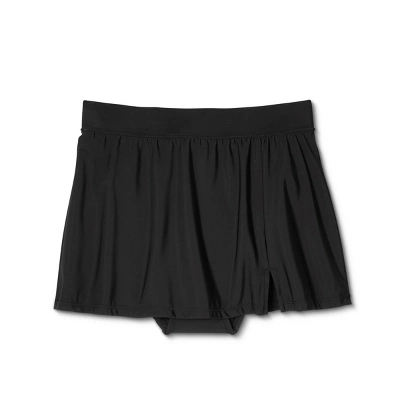 Women's UPF 50 Split Swim Skirt - Aqua Green® Black - Image 5