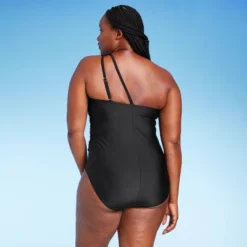 Women's Tummy Control One Shoulder Ruched Full Coverage One Piece Swimsuit - Kona Sol™