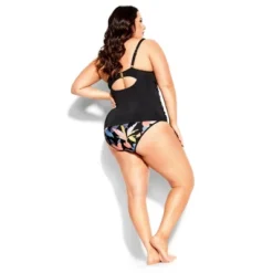 Women's Plus Size Azores Underwire Tank - Black | CITY CHIC