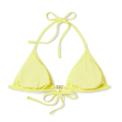 Women's Butterfly Charm Plisse Textured Triangle Bikini Top - Wild Fable⢠- Image 6