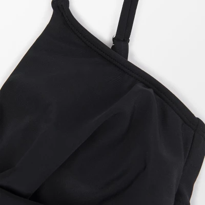 Women's V Neck One Piece Swimsuit Crisscross Mesh Mid Cut Bathing Suit-Cupshe - Image 5