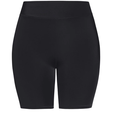 Women's Plus Size Hi Waist Swim Short - Black | AVENUE - Image 2